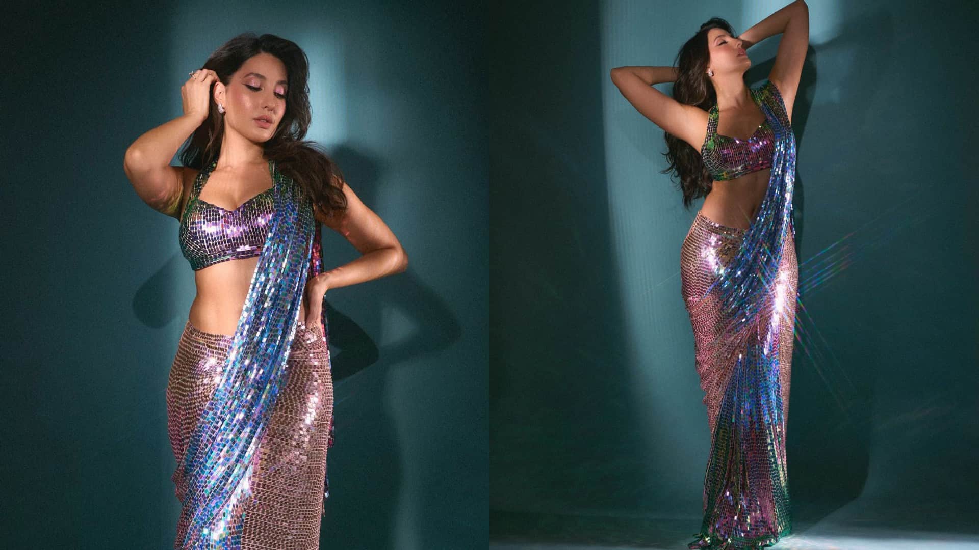 Year Ender 2024 Celebrities in Sequin Saree See Photos
