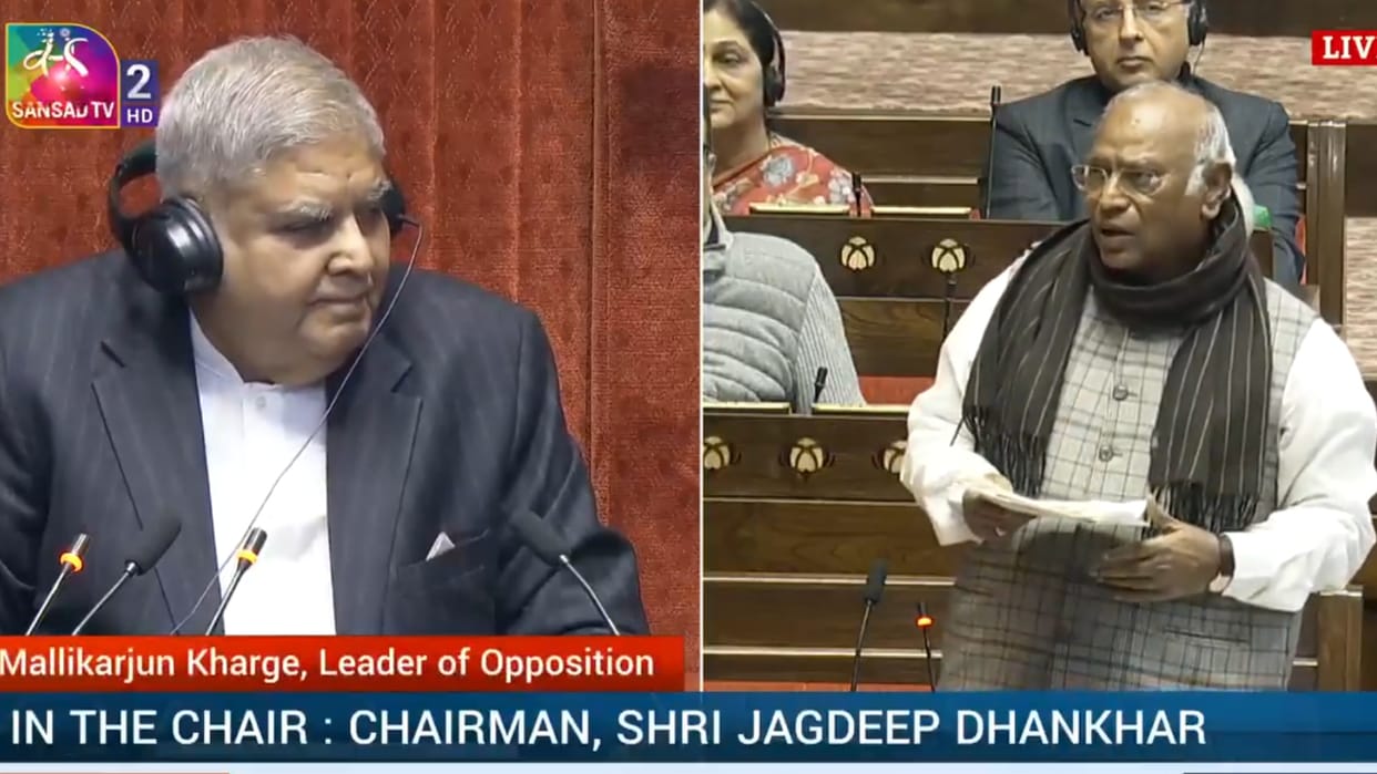 congress leader mallikarjun kharge attacks pm modi centre government in constitution debate rajya sabha