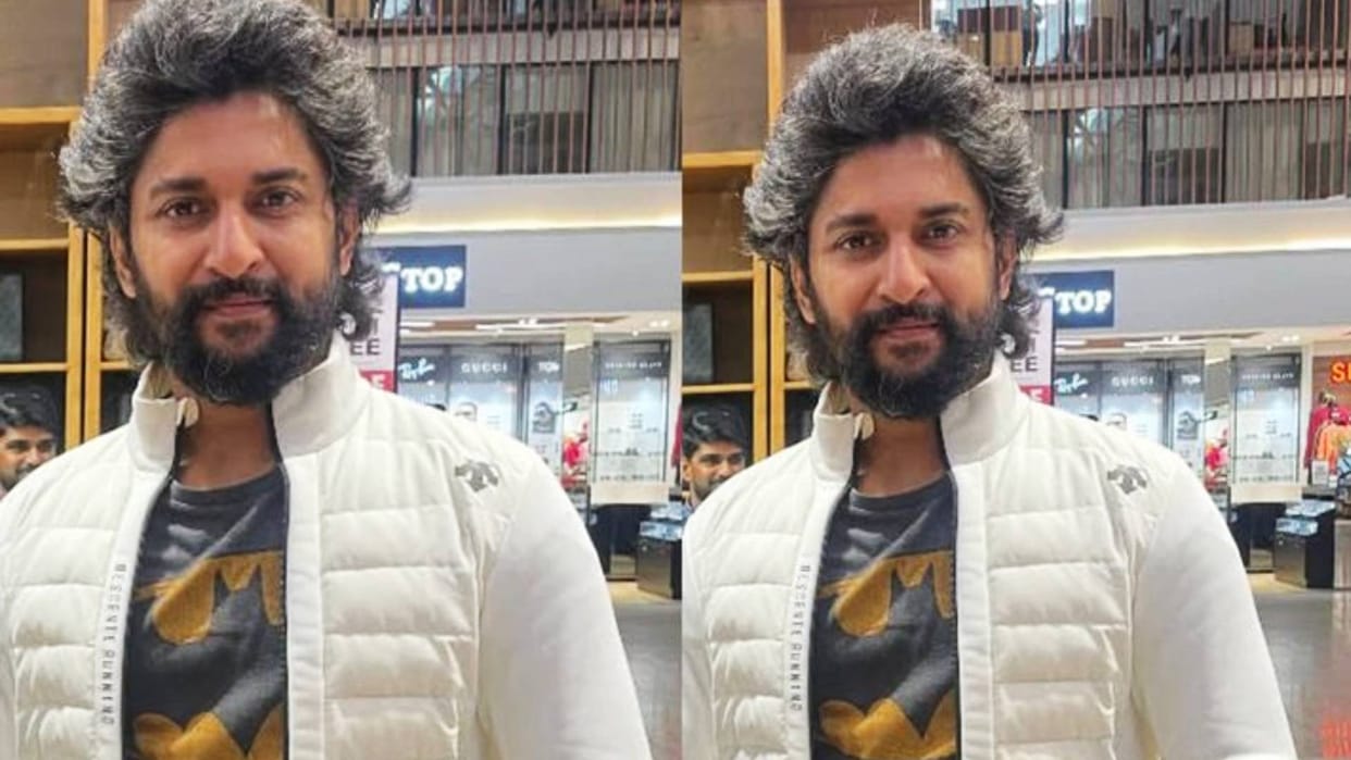 Nani supported in salt and pepper look for film HIT The Third Case his new pic viral from Kashmir Schedule set