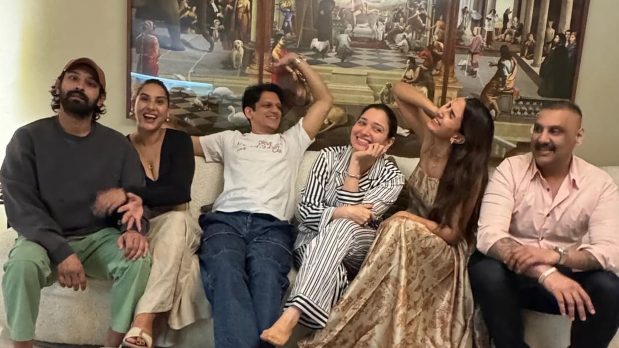 Tamannaah Bhatia Christmas Get Together Party With Vijay Varma Vikrant Massey Photos goes viral