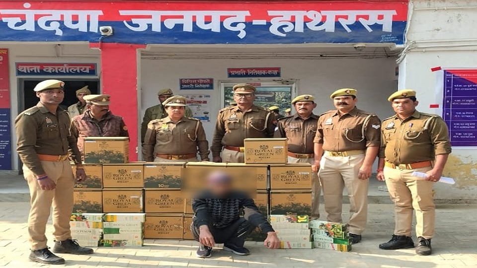 A consignment of liquor going from Sonipat to Agra was caugh