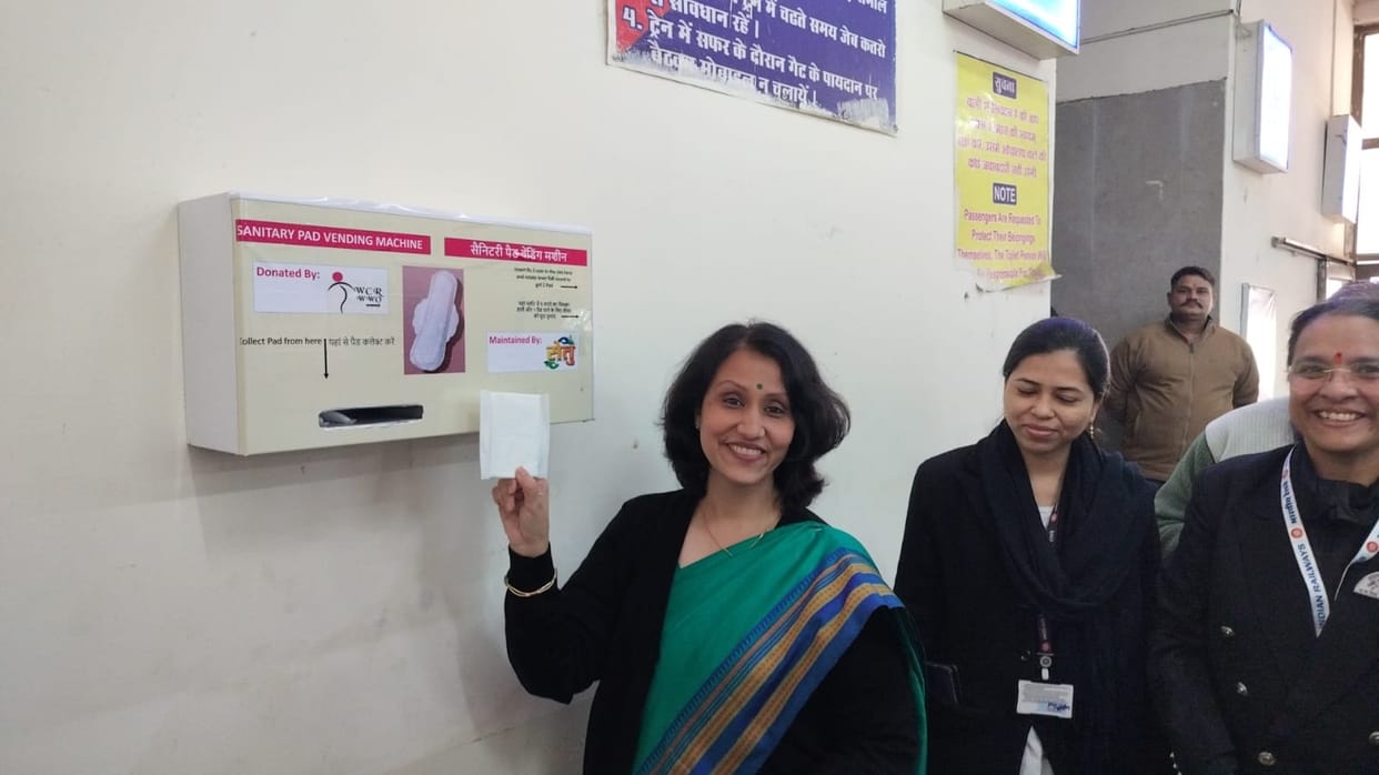 Bhopal: Sanitary pad vending machine installed for women at Bhopal railway station, you can buy a pad by inser