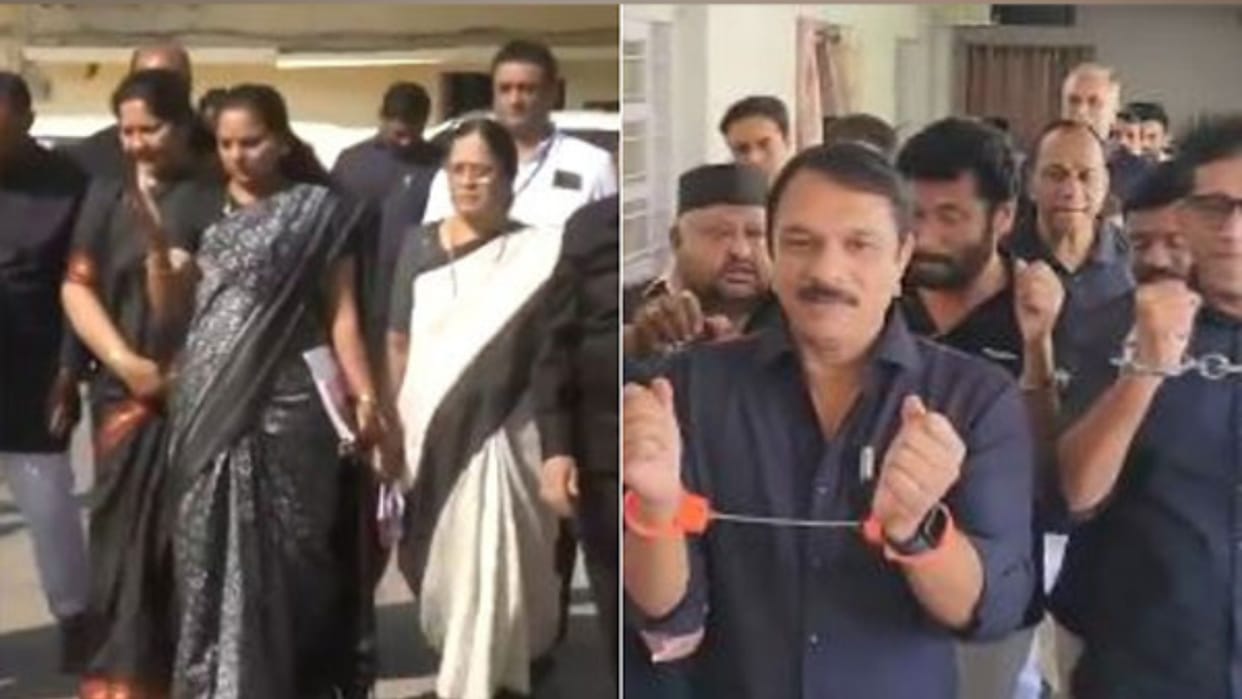 BRS Leaders protest in Telangana assembly over arrest of farmers from Lagcherla village news in hindi