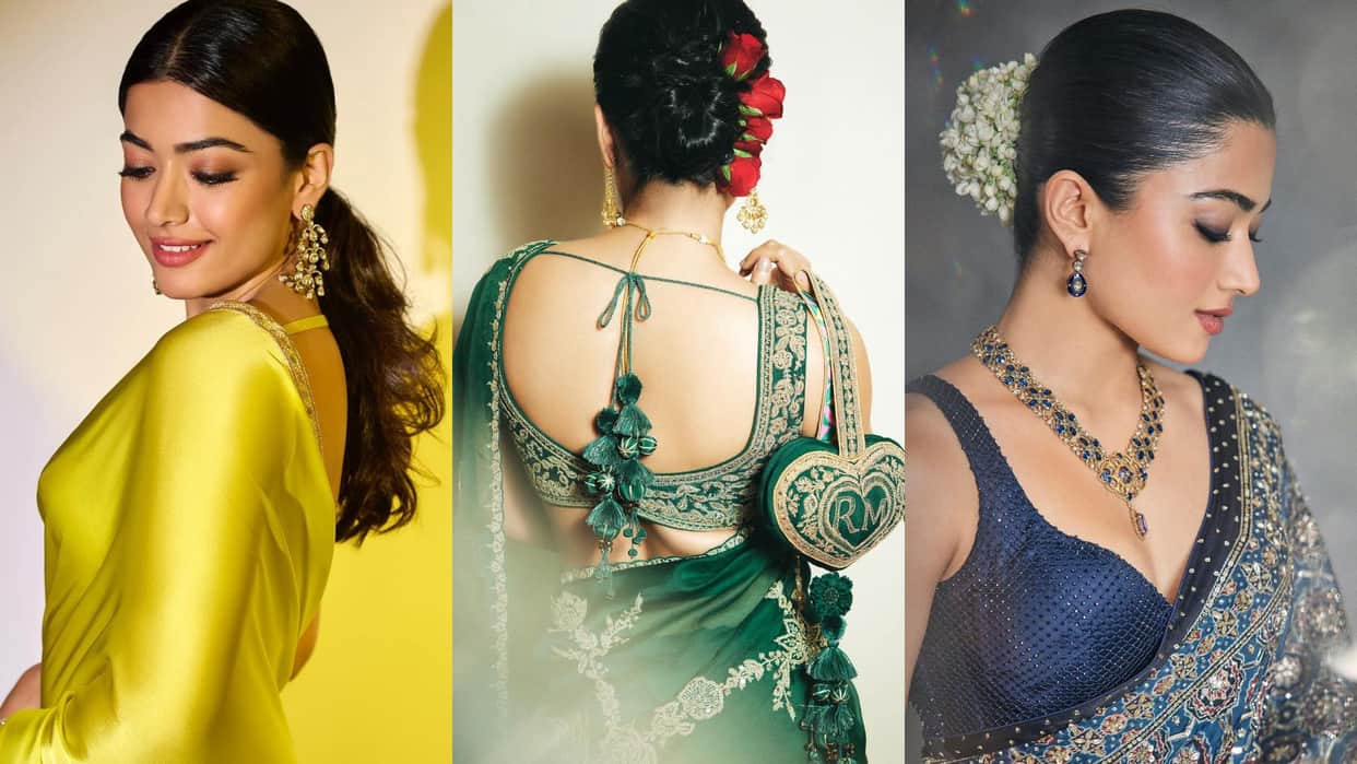 pushpa 2 actress Rashmika Mandanna trendy Hair Style for long and short hair