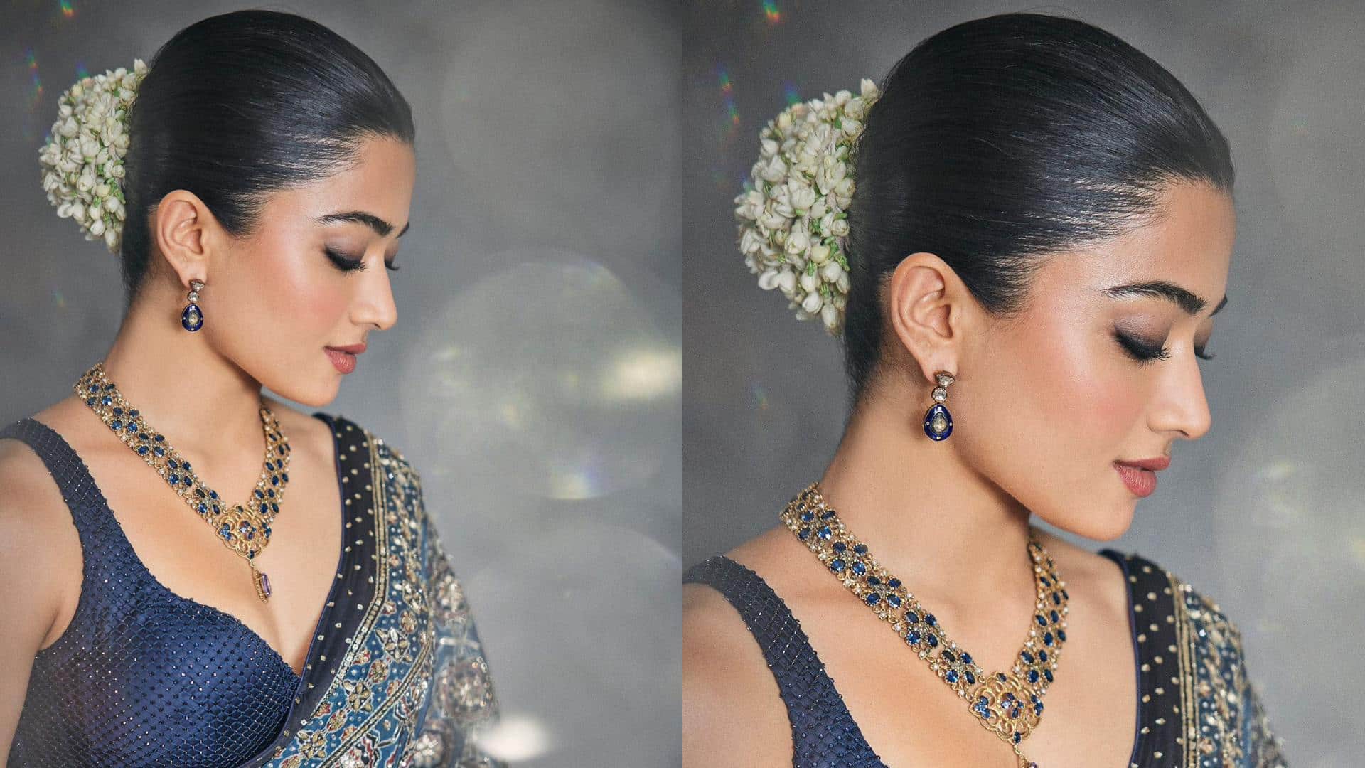 pushpa 2 actress Rashmika Mandanna trendy Hair Style for long and short hair