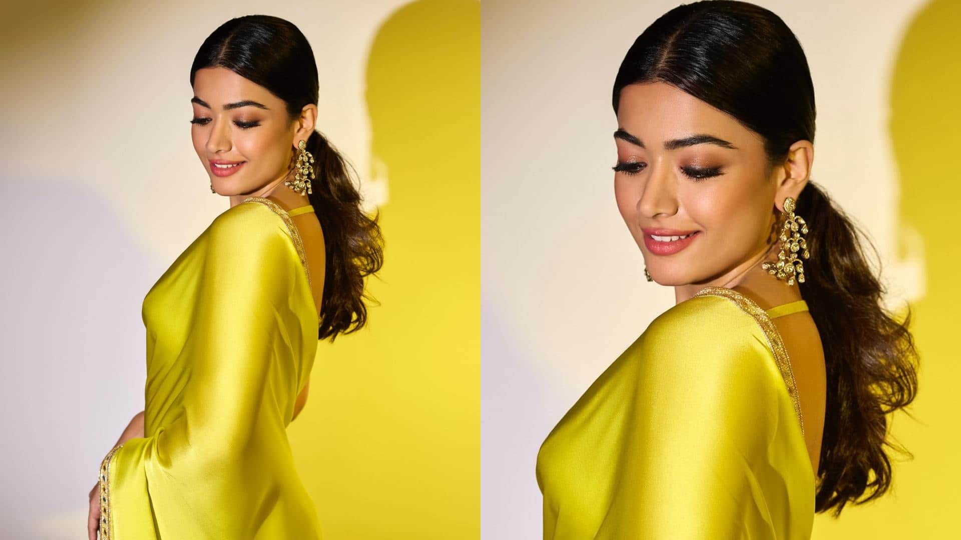 pushpa 2 actress Rashmika Mandanna trendy Hair Style for long and short hair