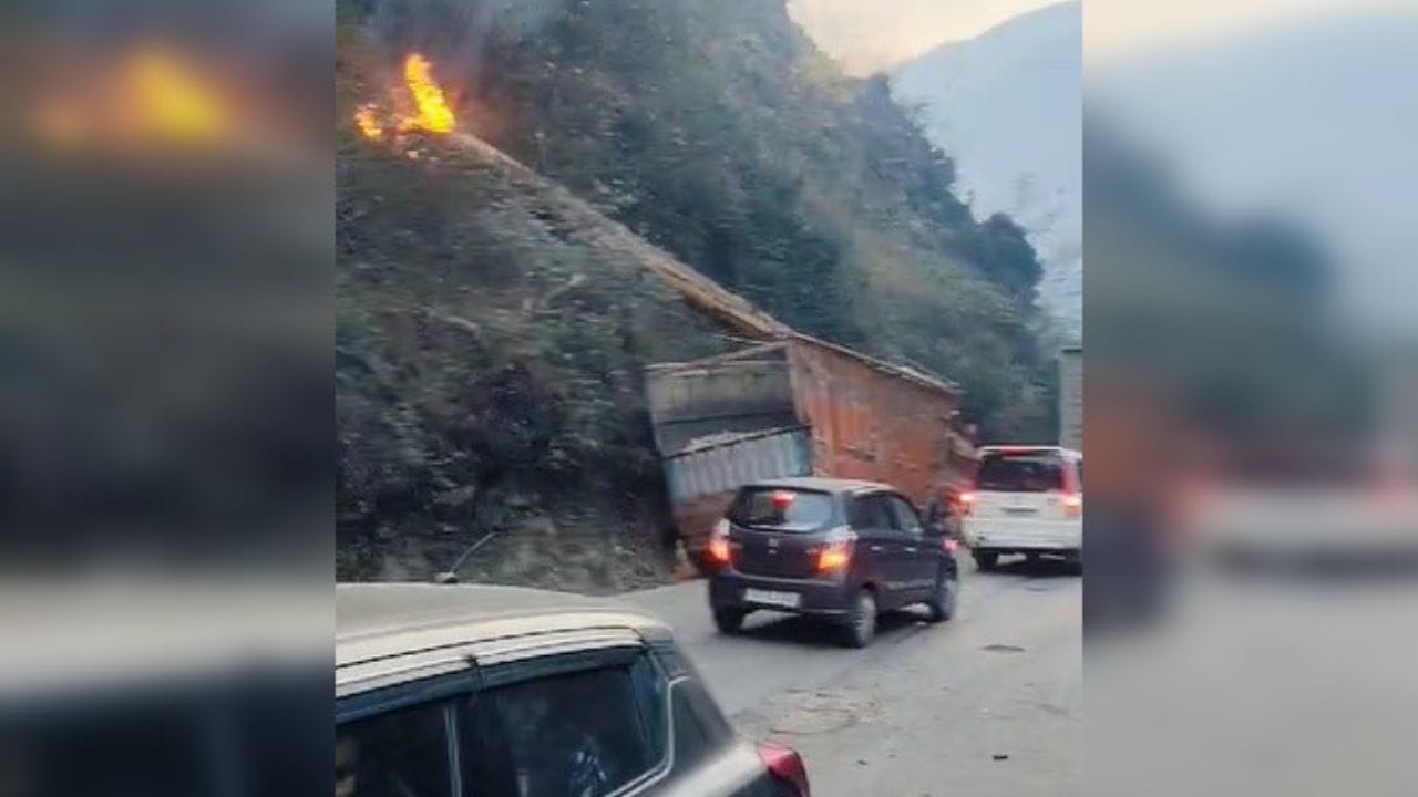 National Highways Accident: Accident on Jammu-Srinagar highway, huge tree falls on truck, driver tragically ki