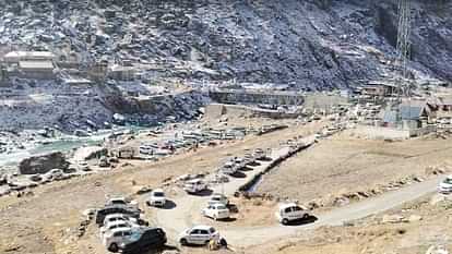 Tourists flocked to Koksar and Gramphoo in Lahaul to see the snow