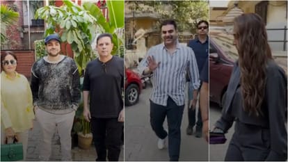 Khan Family spotted at malaika Arora restaurant salim khan to sushila charak helen arhaan nirvaan alvira atul
