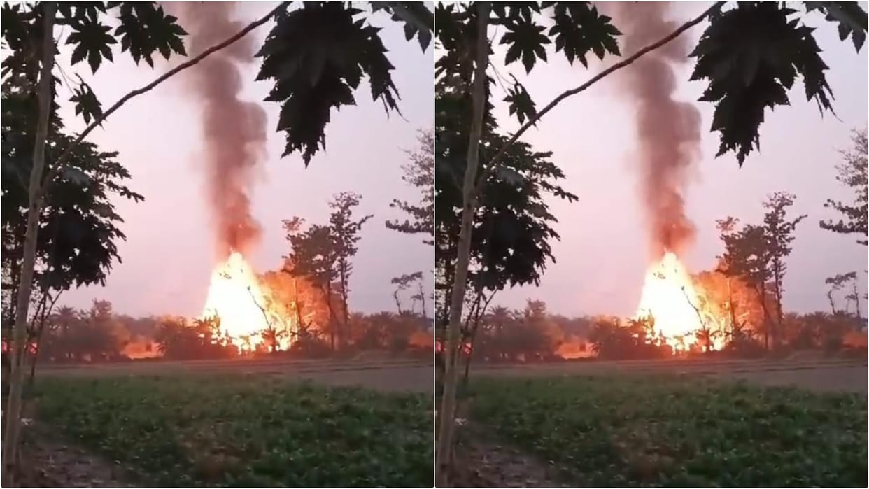 Bihar News: Cylinder blast due to LPG leak in Vaishali, loss of lakhs in massive fire
