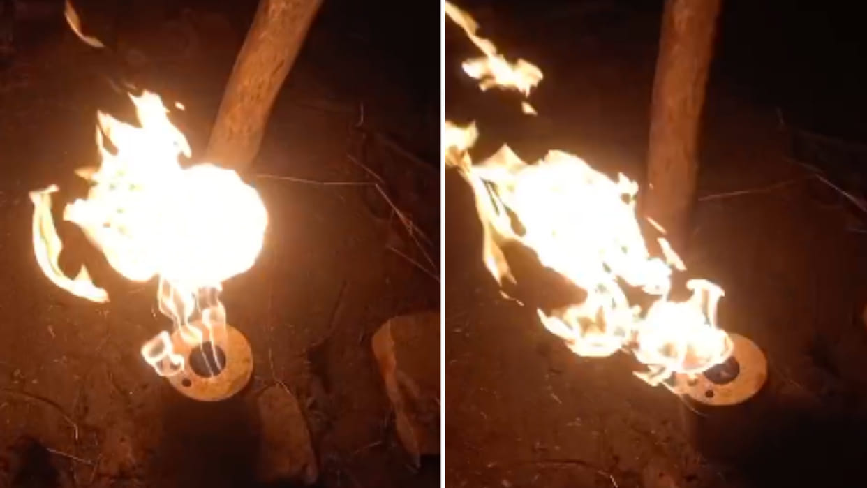 Chhatarpur: Fire broke out in the farm's tubewell