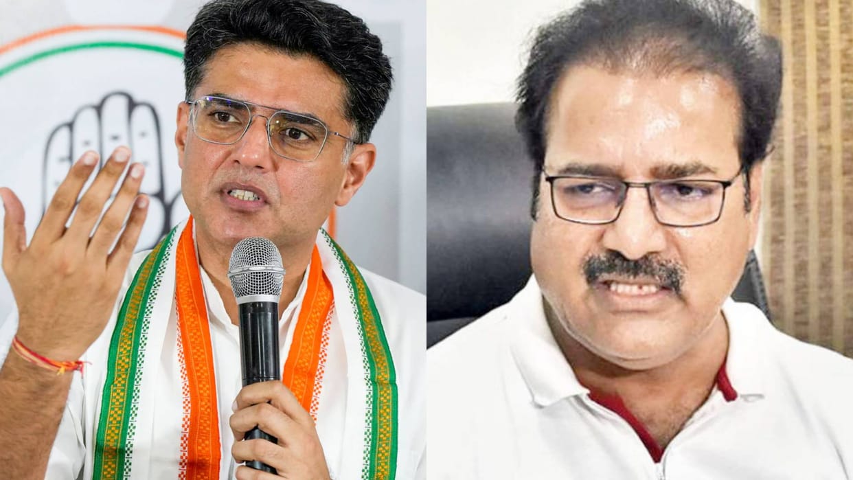 Rajasthan Sachin Pilot seen in his old style took a dig at former minister of his own government on stage