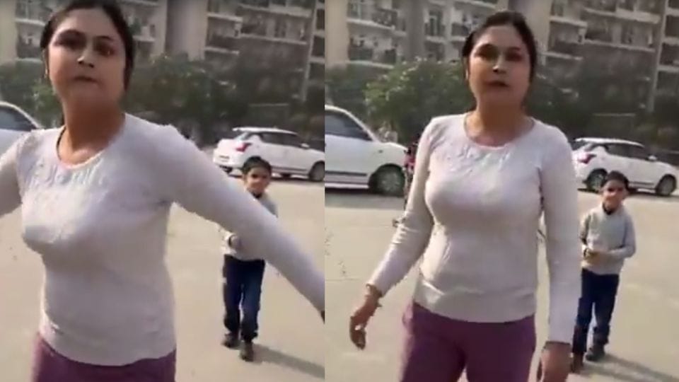woman slapped son and his mother When there was dispute between children in Greater Noida