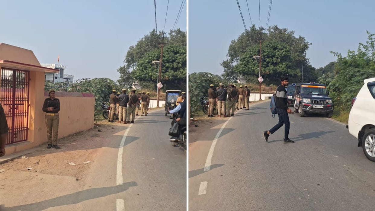 Daring: Incident took place a little distance from the police station robbery took place in Azamgarh