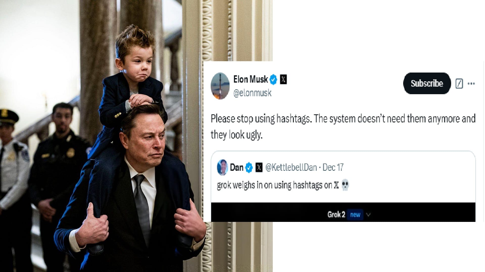 X Owner Elon Musk Says Dont Use Hashtags its outdated