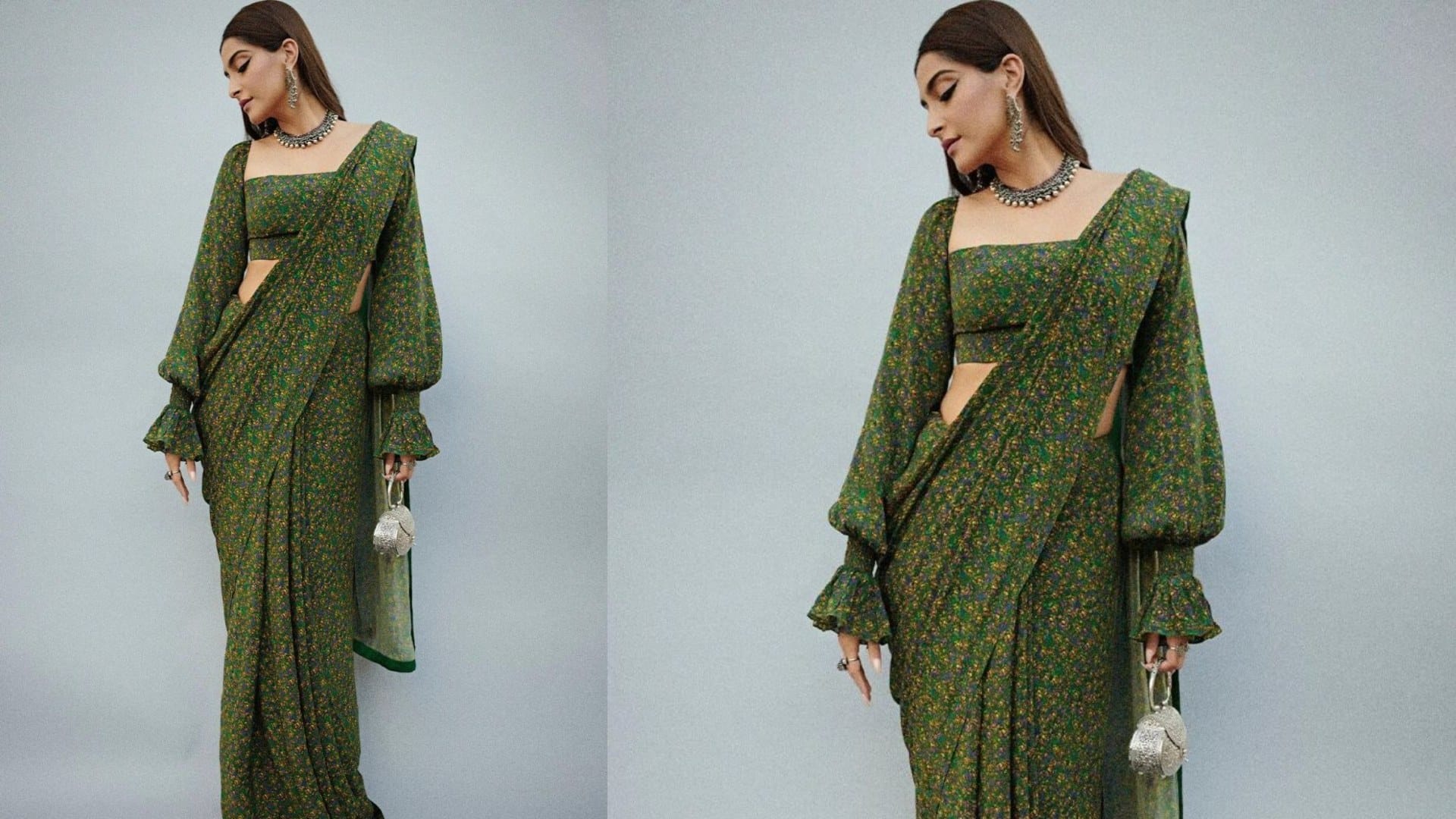 trendy chiffon Saree For Holi party latest saree collection