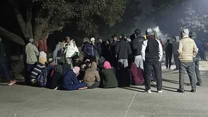 The atmosphere in BHU campus became heated sit-in outside the hostel at midnight in protest against the warde