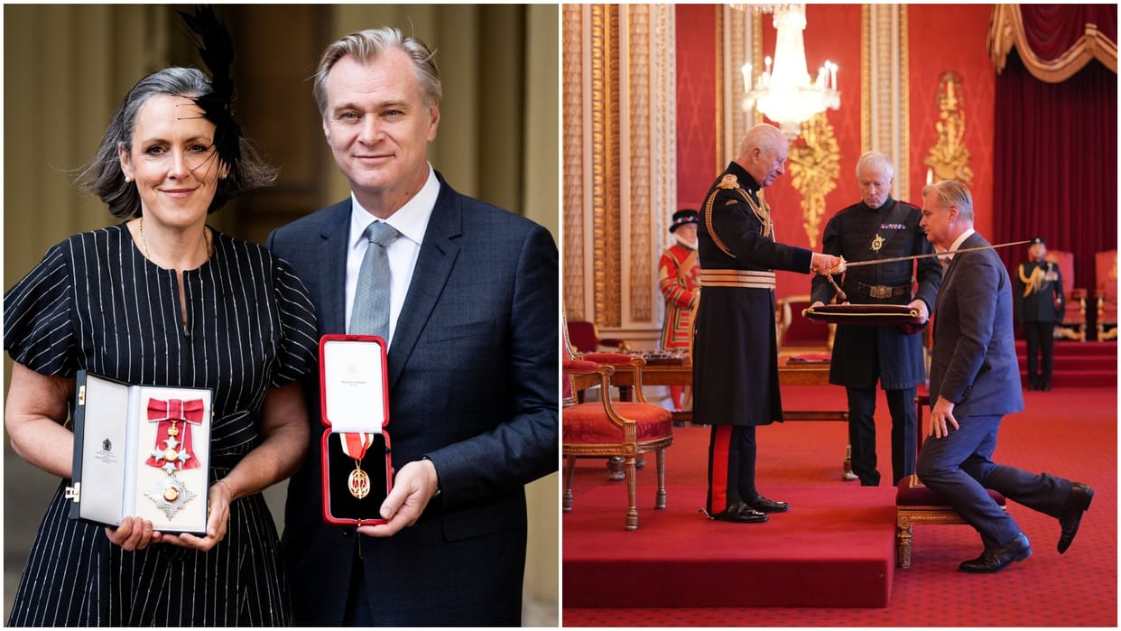 Oppenheimer Christopher Nolan and Emma Thomas awarded from knighthood and damehood by King Charles III of UK