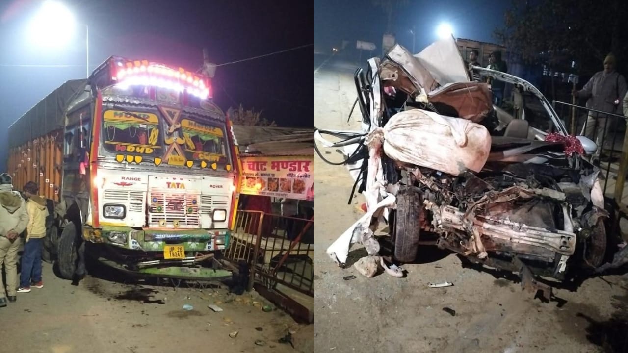woman and her daughter died in Shahjahanpur car accident