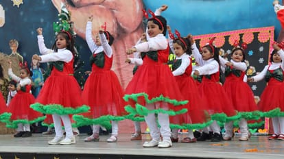 Bihar News: Christmas celebration in Patna school: Children participated, message given through dance, music.