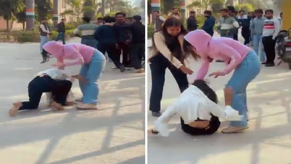 Video of fight between two girl students in a college in Knowledge Park Greater Noida goes viral