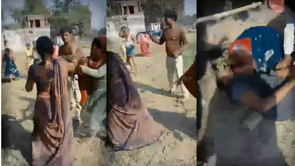 Video viral on social media of woman beaten up in Azamgarh