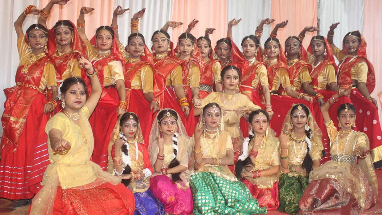 Mithila Festival Cultural program of folk dance Jhijhiya Domchak and Samachakaiba