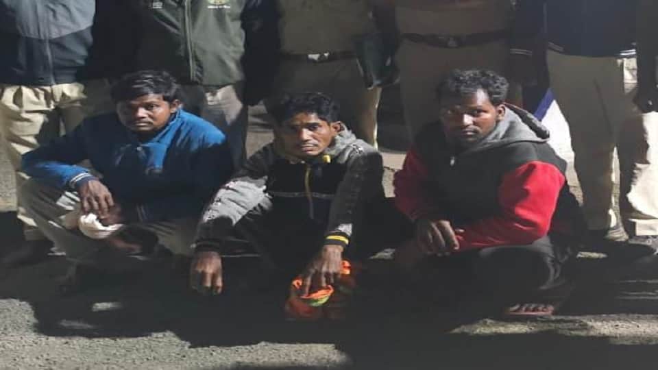 पुलिस की गिरफ्त में आरोपी