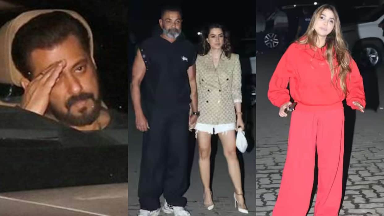 Sohail khan birthday bash sikandar salman khan bobby deol with wife tanya sshura khan gives pose for paps