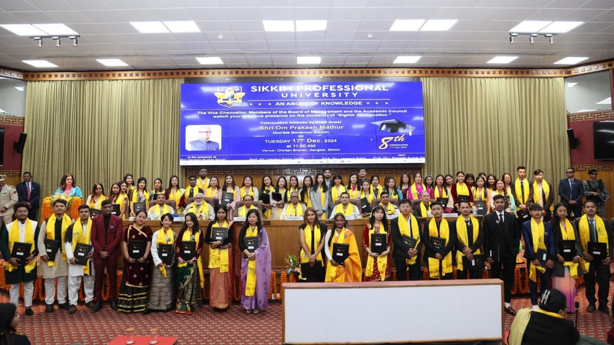 Sikkim Professional University's 8th Convocation, Students were encouraged to serve the country
