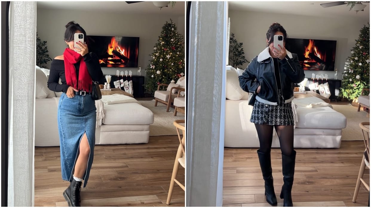Gen Z Winter Fashion Tips For Stylish Look With Sweater, Boots, Stockings And Scarf