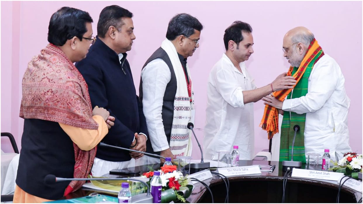 Amit Shah inaugurates lays foundation stone of various projects Kulai RF Village Ground in Dhalai Tripura