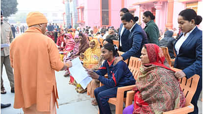 CM Yogi listened to the prayers of 150 people during public darshan at Gorakhnath temple in Gorakhpur.