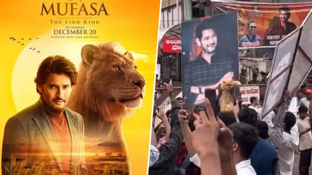 Mufasa The Lion King In a viral video Mahesh Babu fan Recreate Iconic Simba Scene With A Cat