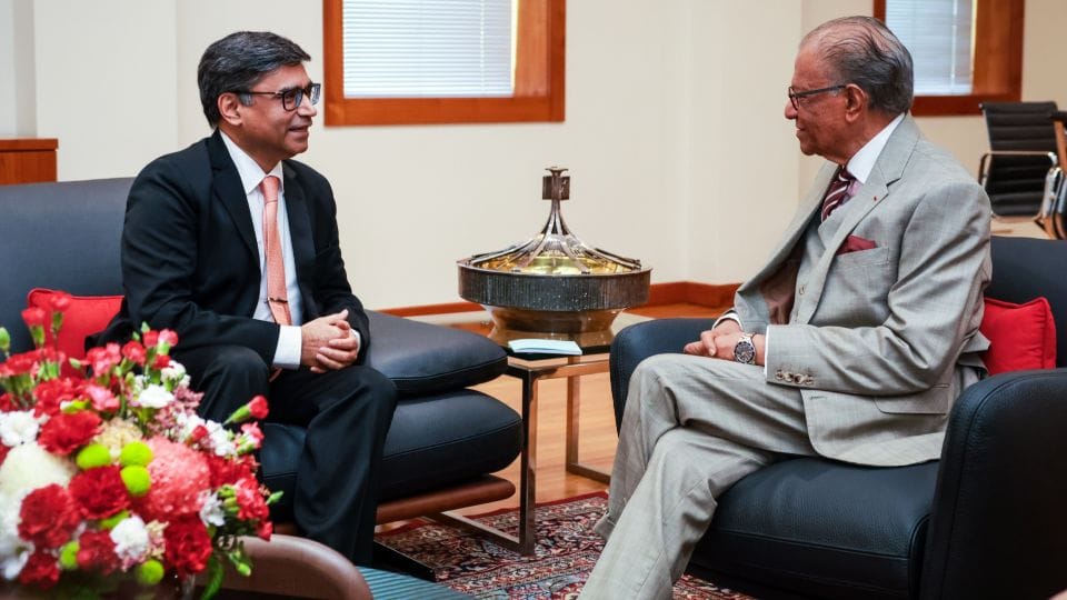 Vikram Misri Mauritius visit meeting with PM Ramgoolam Pravind Jugnauth port louis High Commission see photos