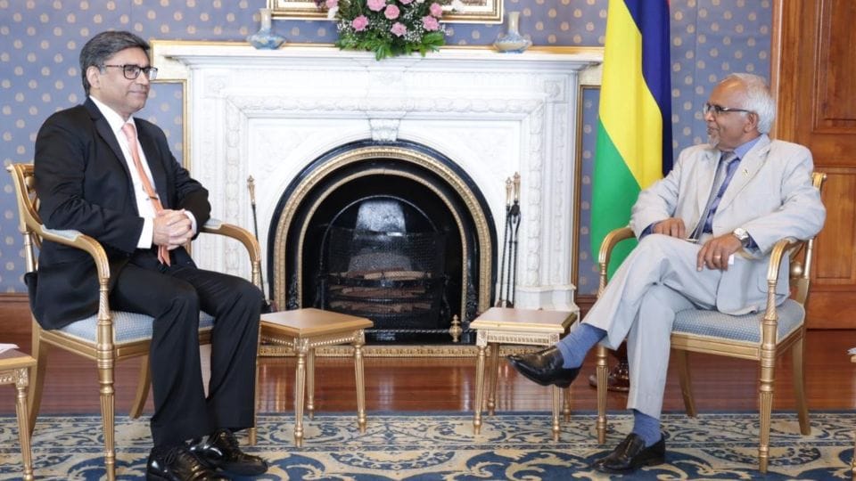 Vikram Misri Mauritius visit meeting with PM Ramgoolam Pravind Jugnauth port louis High Commission see photos
