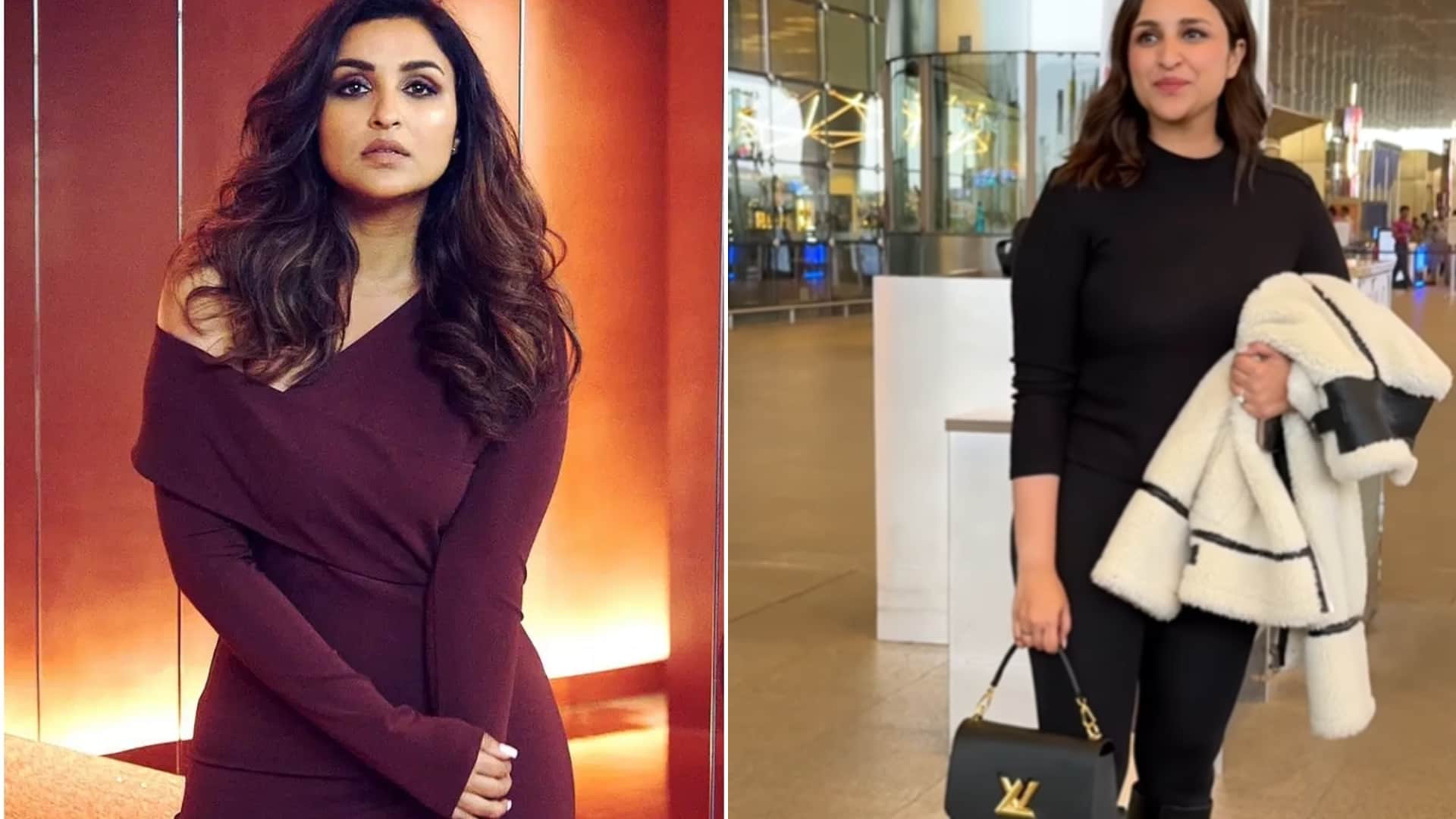 Film Amar Singh Chamkila Actress Parineeti Chopra Spot At Airport With Costly Handbag