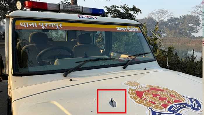Pilibhit Encounter Police Vehicle Severely Damaged As Terrorists Open Fire News in Hindi