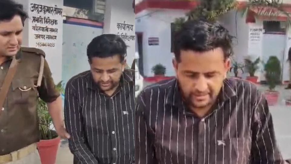 YouTuber who pressurized CO Anuj Chaudhary for interview arrested in Sambhal