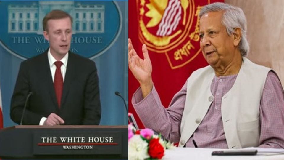 US NSA Jake Sullivan talks to Bangladesh Muhammad Yunus both express commitment to protect human rights