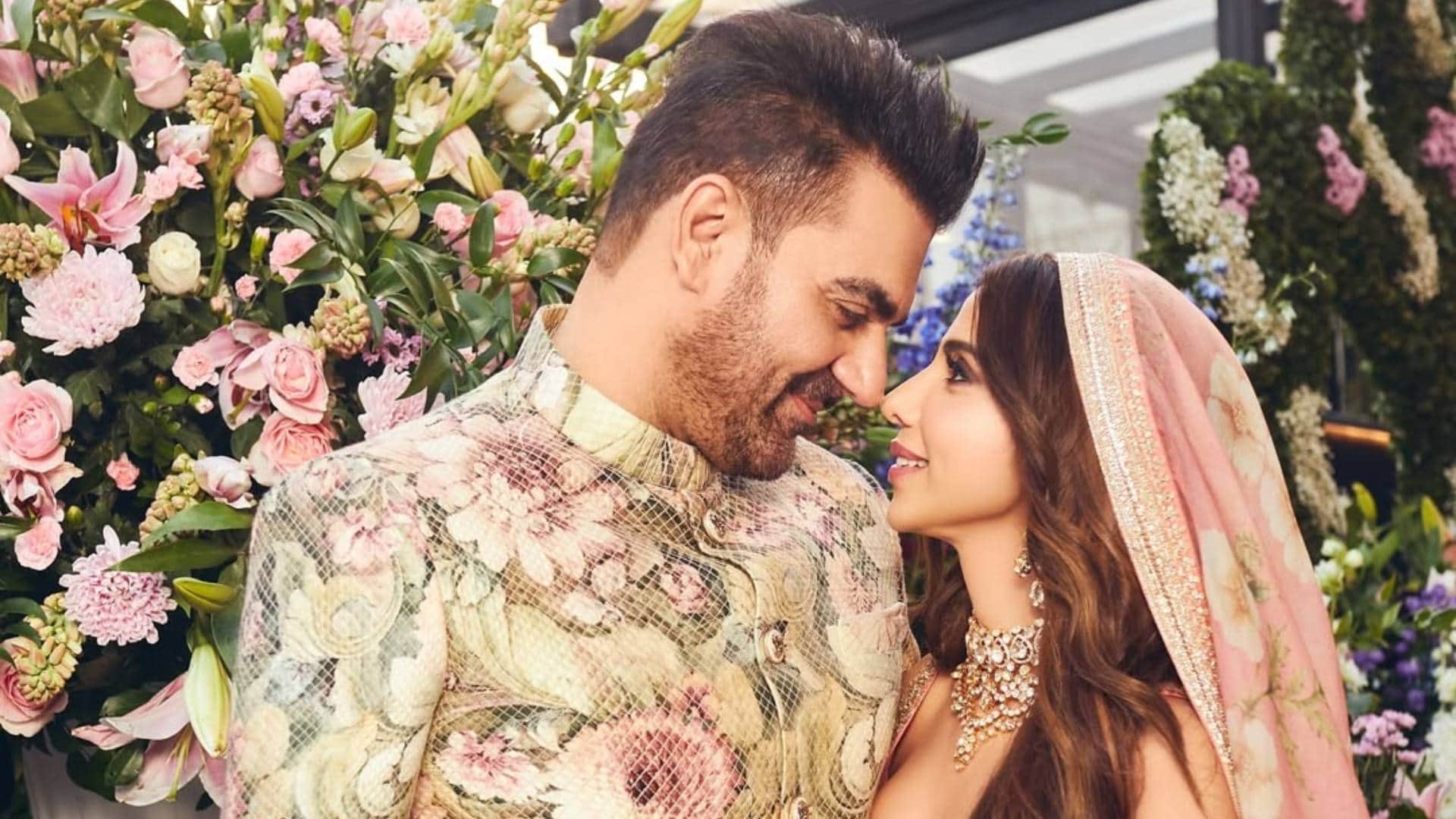 Arbaaz Khan Sshura Khan have shared pictures and sweet messages on their first wedding anniversary