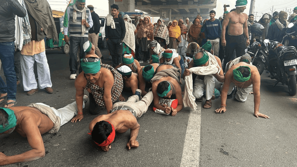 Administration stopped farmers going to Delhi half naked