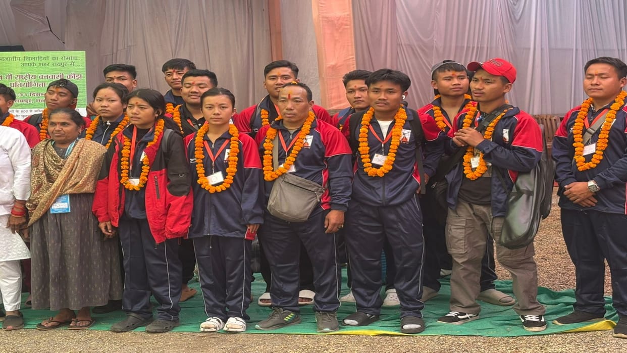 24th National Vanvasi Krida Competition 2024: Tribal players Raipur visit