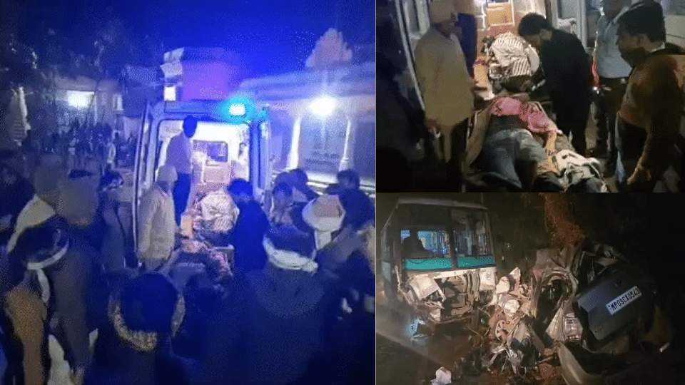 indore news rajasthan indore bus car accident