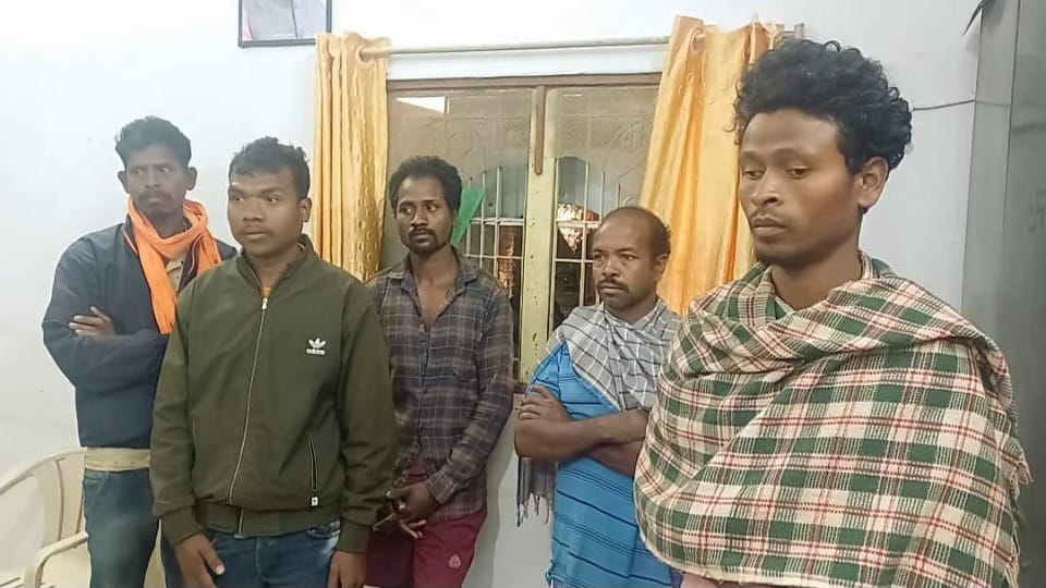 Villagers hunted deer and were partying in forest police arrested five people in Jagdalpur