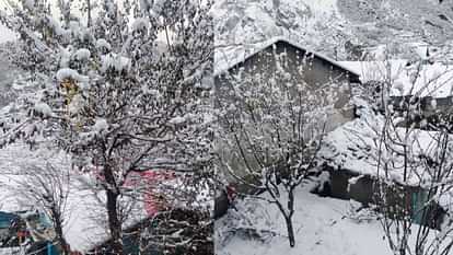 Snowfall in Uttarakhand Mussoorie Harshil Char Dham Kedarnath Badrinath Gangotri Yamunotri Watch Photos