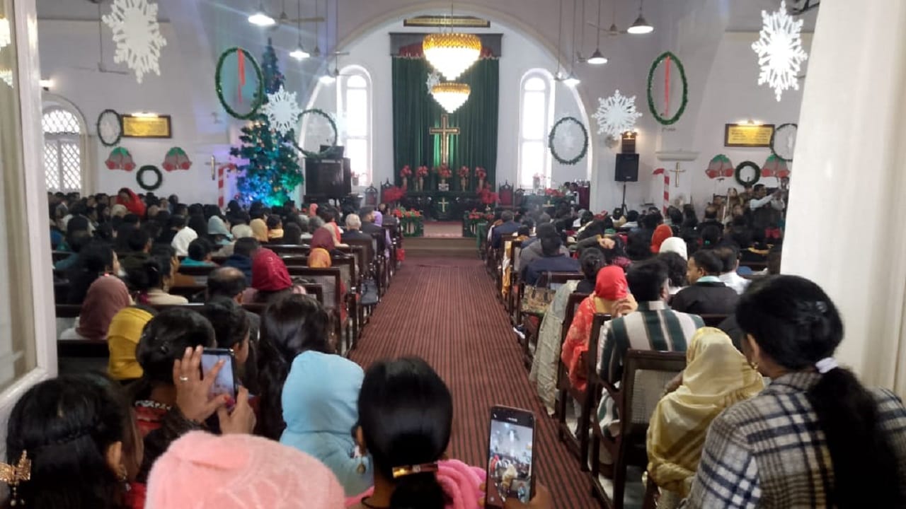 Christmas 2024 Prabhu Jesus born at midnight songs echoed in the churches