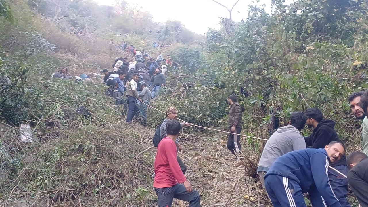 Bhimtal Bus Accident roadways bus Accident near Amdalli Death many people injured Almora Haldwani Watch Photos