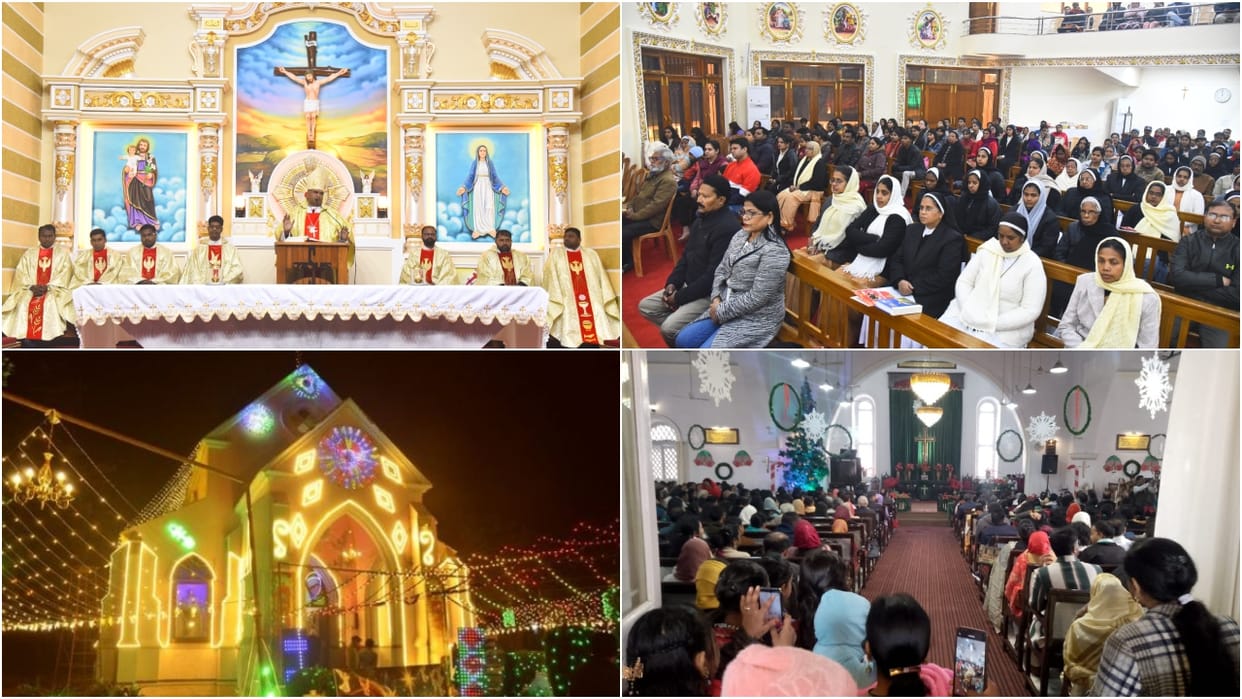 Christmas 2024 Prabhu Jesus born at midnight songs echoed in the churches