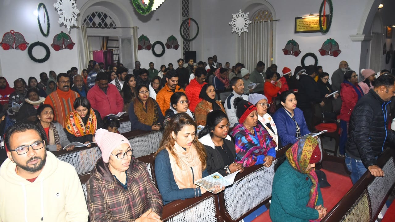 Christmas 2024 Prabhu Jesus born at midnight songs echoed in the churches